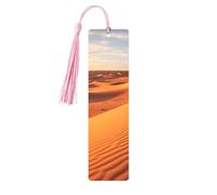 Marque-page en métal pour homme et femme - Marque-page personnalisé avec pendentif en forme de dunes de sable dans le désert du Sahara - Pour les amateurs de livres, cadeau d'anniversaire, d'étudiants