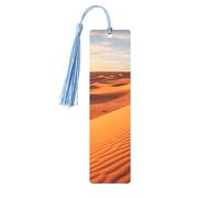 Marque-page en métal pour homme et femme - Marque-page personnalisé avec pendentif en forme de dunes de sable dans le désert du Sahara - Pour les amateurs de livres, cadeau d'anniversaire, d'étudiants