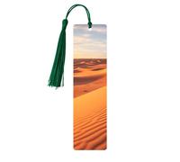 Marque-page en métal pour homme et femme - Marque-page personnalisé avec pendentif en forme de dunes de sable dans le désert du Sahara - Pour les amateurs de livres, cadeau d'anniversaire, d'étudiants