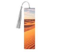 Marque-page en métal pour homme et femme - Marque-page personnalisé avec pendentif en forme de dunes de sable dans le désert du Sahara - Pour les amateurs de livres, cadeau d'anniversaire, d'étudiants