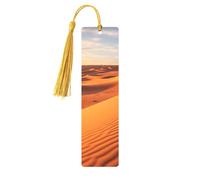 Marque-page en métal pour homme et femme - Marque-page personnalisé avec pendentif en forme de dunes de sable dans le désert du Sahara - Pour les amateurs de livres, cadeau d'anniversaire, d'étudiants