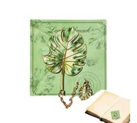 Marque-page en métal séparateur artistique de lecture avec feuille | Marque-page de plantes pour bibliothèque, école, école, salle de classe, résidence, femmes, hommes, enseignants,
