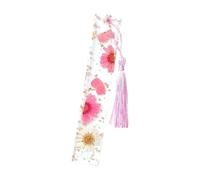 Marque-page en résine époxy transparent avec pompon - Motif marguerite séchée - livre - Pour les enseignants, les étudiants - Papier à lettre pour anniversaire et Noël