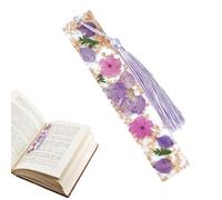 Marque-page en résine - Marguerite époxy séchée - Marque-page floral pour les amateurs de livres, femmes, hommes, meilleurs amis
