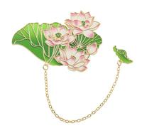 Marque-page floral antique avec chaîne pendentif décoratif Fiction marque-page accessoire de lecture élégant