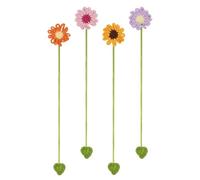 Marque-page floral au crochet - Décoration florale mignonne - Pour adultes, enseignants, studio, école, bureau, salle de bain, bureau, maison, anniversaire, festival