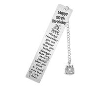 Marque-page « Happy Birthday » - Cadeau d'anniversaire pour la famille, les amis, les collègues - Marque-page inspirant « Always Remember Present behind You » (20e anniversaire)