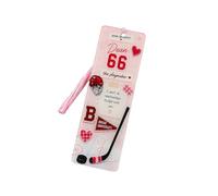 Marque-page hockey 4,8 cm / 1,89 pouces x 14,9 cm / 5, type 3 | Marque-page à pompons pour les lecteurs et l'utilisation quotidienne, les notes de lecture, les lectures de voyage