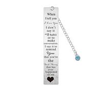 Marque-page « I Love You » - Cadeau d'anniversaire de mariage pour femme, mari, Saint-Valentin, Noël, cadeau romantique pour homme, femme, amateur de livre, petit ami, petite amie
