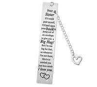 Marque-page « I Love You Sister » pour anniversaire, remise de diplôme, cadeau de frère, sœur, cadeau de sœur