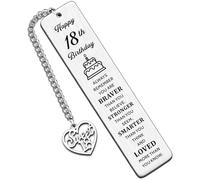 Marque-page inspirant pour 18e anniversaire - Cadeau souvenir pour garçons et filles - Meilleur ami, fille, fils, petite-fille, Gandson, neveu - Nièce Always Remember You are Braver Than You Believe