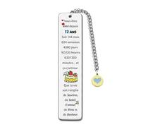 Marque-Page Joyeux 12e Anniversaire Cadeaux Filleul 12ans Petit-Fils Inspirant Fils Ami Neveu Meilleurs Vœux Noël Familles Cadeau Personnalisé Frère Encouragement Souvenir Du Père Cousin Mère