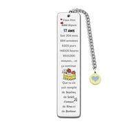 Marque-Page Joyeux 17e Anniversaire Cadeaux Filleul 17ans Petit-Fils Inspirant Fils Ami Neveu Meilleurs Vœux Noël Familles Cadeau Personnalisé Frère Encouragement Souvenir Du Père Cousin Mère