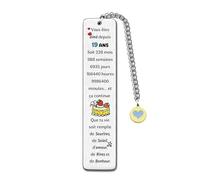 Marque-Page Joyeux 19e Anniversaire Cadeaux Filleul 19ans Apprécier Petit-Fils Fils Ami Neveu Meilleurs Vœux Noël Familles Cadeau Personnalisé Frère Encouragement Du Père Mère Cousine Repère lecture