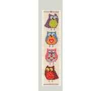 Marque-page Le Bonheur des Dames, kit de point de croix "Hibou", 5x20cm