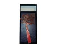 Marque-Page Lotus en Métal Or Rose, Signet Décoratif avec Pompon, Coffret Cadeau Inclus, Design Floral Élégant pour Lecture