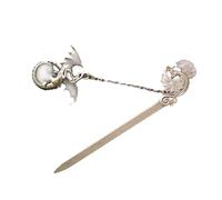 Marque-page lumineux vintage en métal avec pendentif, marque-page, cadeau pour enseignant, amateur de livre, unique