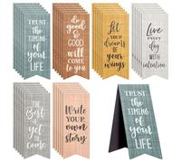 Marque-page Magnétique avec Citation sur le Thème du Bonheur - Lot de 36 Signets Aimantés pour Livres en 6 Designs
