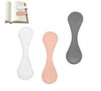 Marque-page magnétique en cuir - Lot des 3 pinces à page - Pinces à aimant double face pour signets - Pour école, bibliothèque, bureau, étude biblique, club, hommes, femmes, enseignants, étudiants