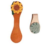 Marque-page Magnétique Feuille en Pu Tournesol et 2 Pièces