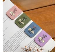 Marque-page magnétique personnalisé avec fleur de naissance, cadeau d'anniversaire pour les amateurs de livres, cadeau pour lecteurs (multicolore)
