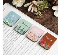 Marque-page magnétique personnalisé avec fleur de naissance, marque-page magnétique personnalisé en cuir, cadeau d'anniversaire pour amoureux du livre (S1)