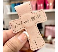 Marque-page magnétique personnalisé en cuir avec nom personnalisé, versets de la Bible, marque-page en forme de croix, cadeaux chrétiens pour femmes et hommes, cadeaux de Noël et d'anniversaire