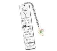 Marque-Page Mamie Cadeau D' Anniversaire Noël Cadeaux Personnalisé Fête Des Grand-mère Cadeau Spécial Femmes Retraite Appréciez Souvenir Acier Inoxydable Rappel Mamie D'Amour Familial Accessoire Livre
