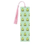 Marque-page mignon en bois d'avocat pour homme et femme - Marque-page personnalisé avec pendentif en forme de pompon - Cadeau d'anniversaire pour les amateurs de livres, les étudiants, les enseignants