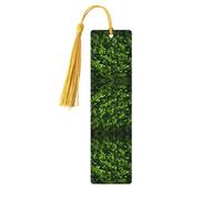 Marque-page mural en bois avec motif de feuilles, étiquettes rectangulaires en bois naturel avec pompons, cadeau pour homme et femme