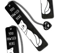 Marque-page noir en métal pour un cadeau de chat