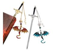 Marque-page personnalisable en forme d'épée de dragon pour hommes, femmes, enfants, marque-pages fantaisie en métal pour enfants, étudiants, enseignants, cadeaux vintage pour elle