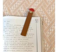 Marque-page personnalisé en forme de champignon en cuir avec tête de champignon pour les amateurs de lecture
