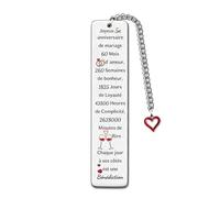 Marque-page Personnalisé Joyeux 5ème Anniversaire Mariage Pour Couple Noces De Bois Anniversaire Mariage Noël Family Day Signets Pour Femmes Je T'aime Cadeaux Pour Lui Hommes Mari Femme Penser à Toi