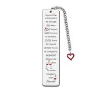 Marque-Page Personnalisé Joyeux 65e Anniversaire Mariage Pour Couple Noces de palissandre 65ans Anniversaire Mariage Noël Jour Famille Signets Pour Femmes Je T'aime Cadeaux Pour Hommes Mari Penser
