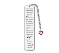 Marque-Page Personnalisé Joyeux 70e Anniversaire Mariage Pour Couple Noces de platine 70ans Anniversaire Mariage Noël Jour Famille Signets Pour Femmes Je T'aime Cadeaux Pour Hommes Mari Penser Vous