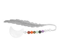 Marque-page Plume en Métal Pendentif Cristal, Style Rétro | Décor Élégant et Délicat, Protège les Pages, Léger à Transporter, pour Livres et Carnets