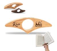 Marque-Page Pouce en Bois Personnalisé - Porte-Page avec Nom Gravé pour la Lecture, Cadeau Unique pour Amoureux du Livre - Accessoire de Lecture à Une Main (Version standard)