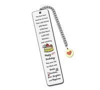 Marque-page pour 13e anniversaire - Inscription « Love Reminder » - Pour sœur, frère, meilleure amie - Cadeau d'anniversaire - Adolescents - Pour fils, fille - May Your Life be Filled with Smiles Sunshine Love Happiness