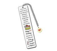 Marque-page pour 18e anniversaire avec inscription « Love Reminder » pour sœur, frère, meilleure amie, meilleurs vœux, souvenir, femme, homme, cadeau d'anniversaire, adolescent, fils, fille, May Your Life be Filled with Smiles Sunshine Happiness