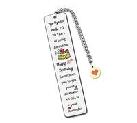 Marque-page pour 70e anniversaire pour grand-père, grand-mère, grand-mère, grand-mère, grand-mère, grand-mère, grand-mère, grand-mère, grand-mère, grand-mère, grand-mère, grand-mère, ami, apprécier, souvenir pour femme, homme, cadeau de naissance des années 70, cadeau pour maman, papa, Sometimes You Forget You're Awesome so This is Your Reminder