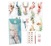 Marque-page pour homme - 10 pièces aquarelle en papier | Design enveloppe artistique de couleur unie | Marque-pages portables faits à la main | Pour , femmes, enseignants, amis, étudiants