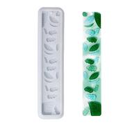 Marque-page rectangulaire en silicone 8 moules pour résine époxy, bricolage, fabrication de bijoux, accessoires, artisanat, moulage d'art, avec trous