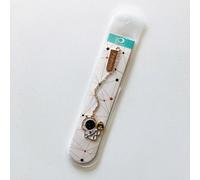 Marque Page Sous Forme De Chaînette Avec Astronaute Sur La Lune, Chaîne En Métal Style Kawaii Pour Marquer Les Pages, Papeterie Décorative, 1 Pièce,