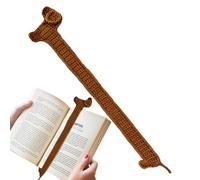 Marque-page teckel - Marque-page unique tricoté pour chien | Beau avec animaux au crochet | Lecture idéale pour hommes, femmes, étudiants, amateurs de livres et cadeaux
