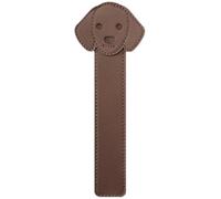 Marque-page Tête De Chien En Cuir Signet Animaux Joli Marqueur De Page Marqueur De Livre D'animaux Signets De Chiot De Chien Chiot Light Brown Unité Centrale Lurrose