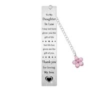 Marque-page « To My Daughter in Law » - Cadeau de la part de belle-mère et belle-fille - Cadeau de Noël, d'anniversaire, de fête des mères, d'anniversaire de mariage pour fille