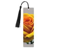Marque-page unique en bois avec impression rose jaune pour livres journaux