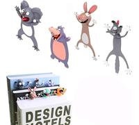 Marque-page Wacky Palz - Marque-page stéréo 3D Kawaii - Motif animal 3D - Marque-page mignon pour une lecture plus amusante - Cadeau pour enfants et étudiants (Style D)