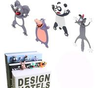 Marque-page Wacky Palz - Marque-page stéréo 3D Kawaii - Motif animal 3D - Marque-page mignon pour une lecture plus amusante - Cadeau pour enfants et étudiants (Style E)